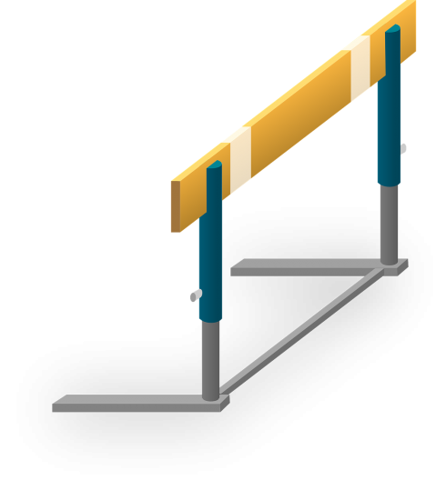 hurdle, barrier, obstacle